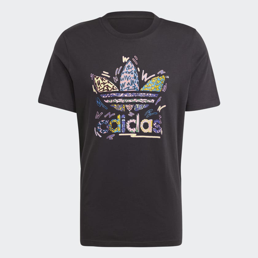 ADIDAS Áo Thun NgắN Tay In HọA TiếT NhiềU MàU SắC Cho Nam 100%