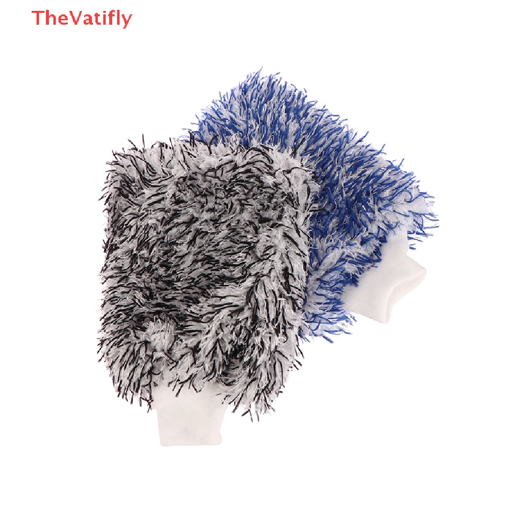 Găng Tay Lông Vệ Sinh Xe Hơi Hai Mặt Tiện Dụng