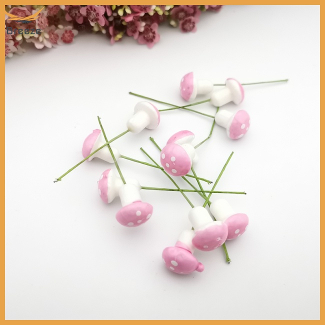 5 Mô Hình Nấm Hoạt Hình Nhiều Màu Trang Trí Bánh Kem