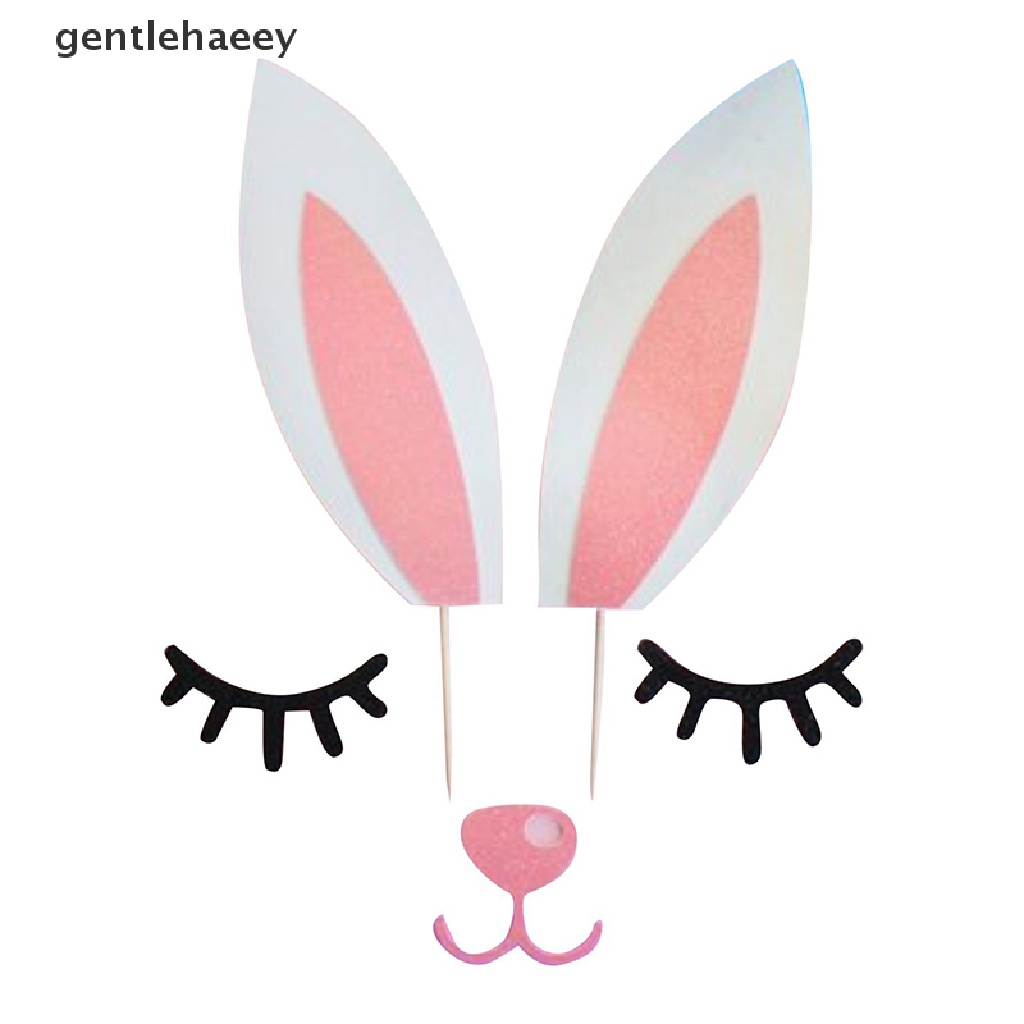 1 Set Que Cắm Trang Trí Bánh Kem Hình Tuần Lộc Tai Thỏ Dễ Thương