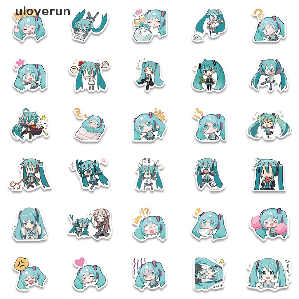 Bộ 65 Miếng Dán Trang Trí Hình Hatsune Miku Graffiti Độc Đáo