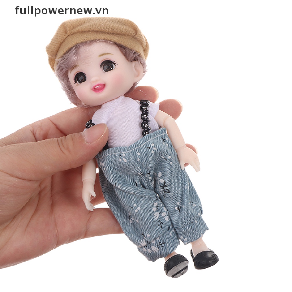 Búp Bê Bé Gái fullpowernew Mini 17Cm Có Khớp Chuyển Động 13 Mắt To 3D DIY