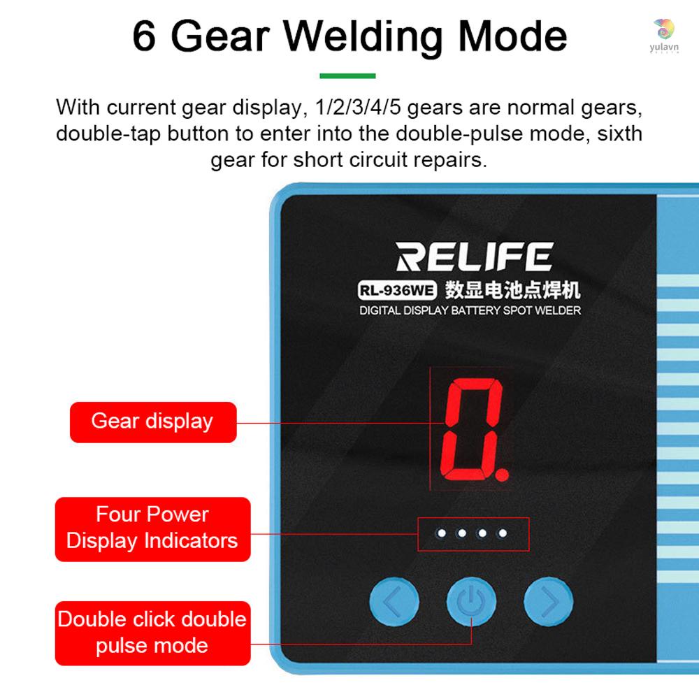 Máy Hàn yula) Thiết Thực Chuyên Dụng ​Thiết Bị Hàn Điện 6 Bánh Răng Hiển Thị Điện Áp Type-C Cho IOS Và Android