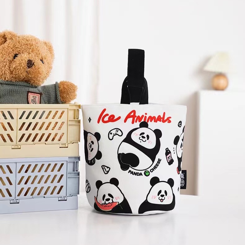 Túi Xách Canvas In Hình Gấu Trúc Dễ Thương Chất Lượng Cao