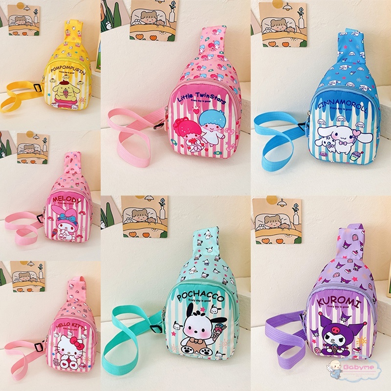 Túi Đeo Chéo Nhỏ Gọn Nhẹ In Họa Tiết Hoạt Hình Phong Cách Hàn Quốc Cho Bé Gái