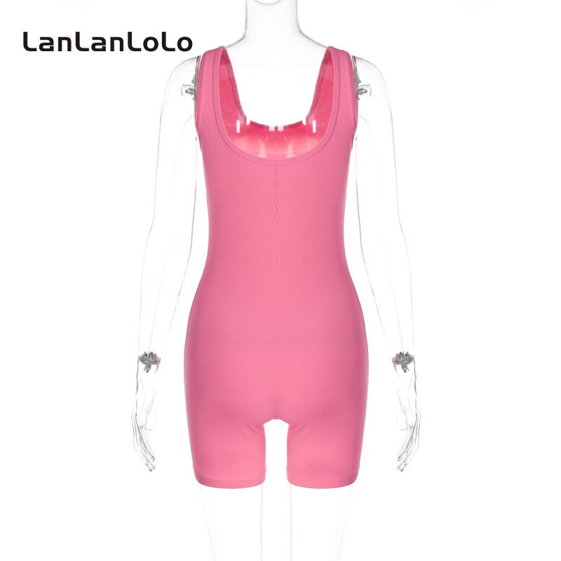 Jumpsuit Thể Thao Sát Nách Cổ Chữ U Màu Trơn Thời Trang 2023