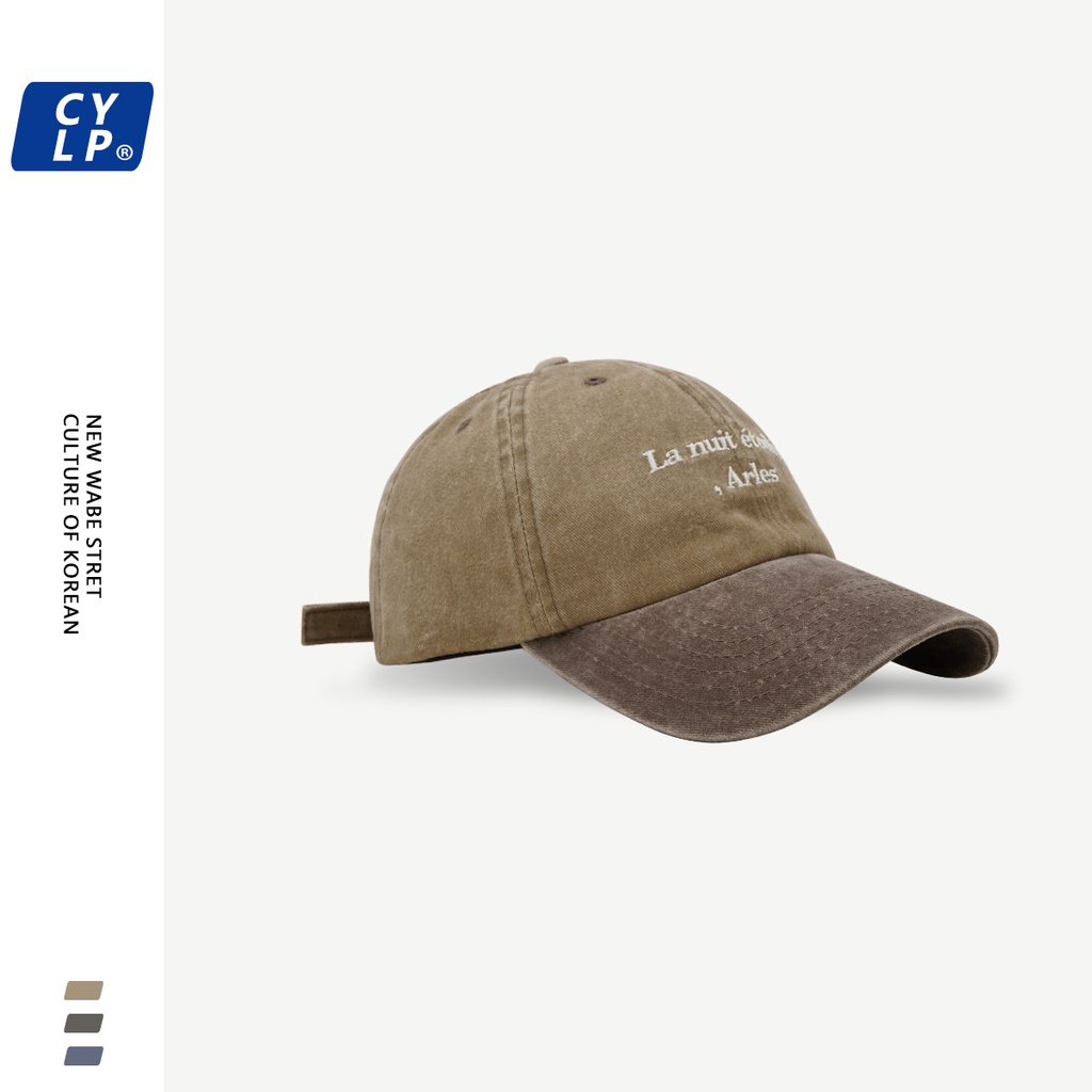 Nón Lưỡi Trai Thêu Chữ Phối Màu Cá Tính Thời Trang Đường Phố Cho Nam Nữ