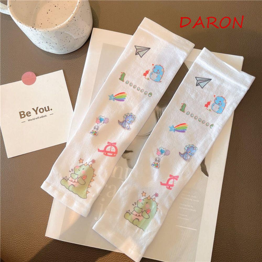 Găng Tay Chống Nắng Vải Lụa Lạnh In Hoạt Hình Gấu Thỏ Dễ Thương Cho Bé