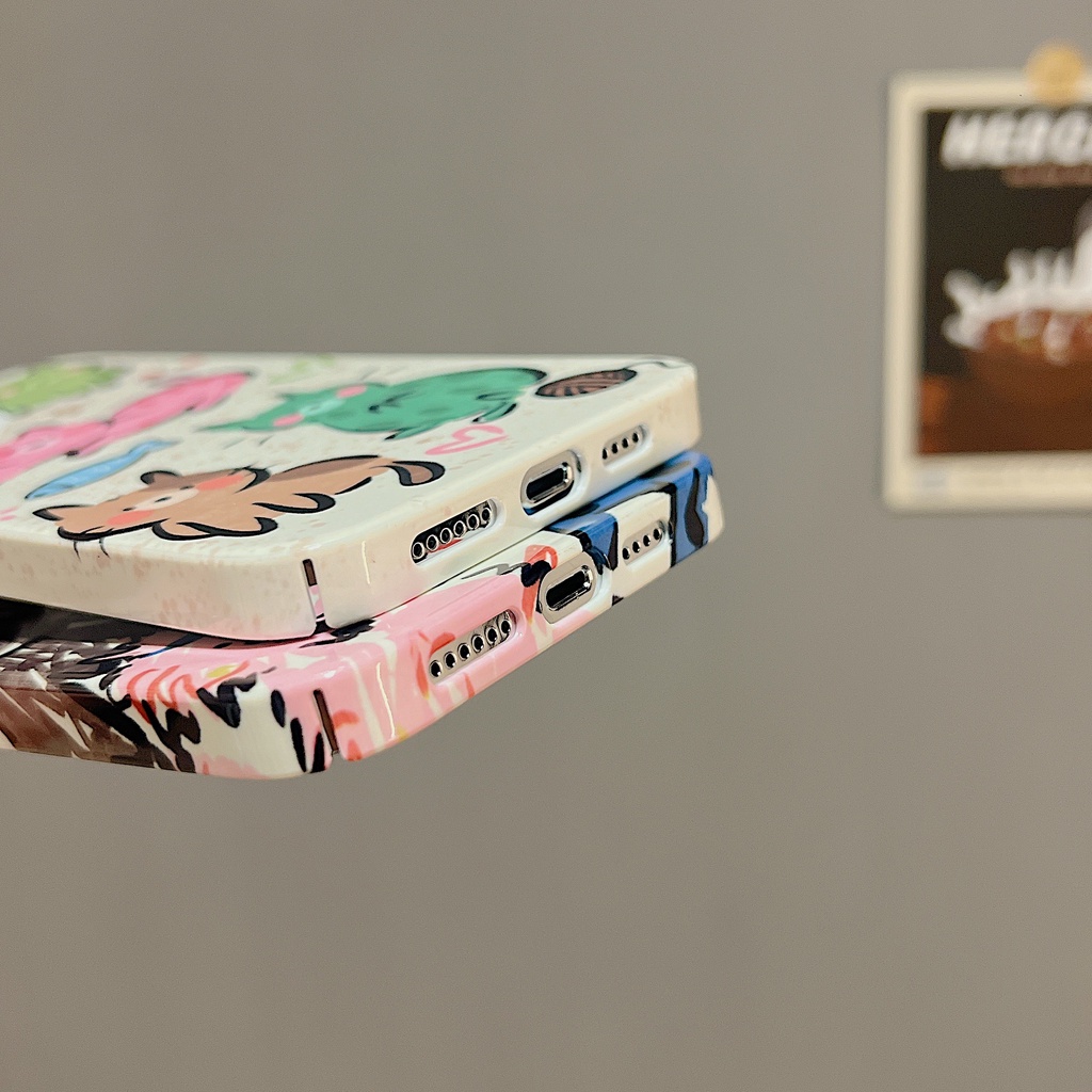 Ốp Điện Thoại PC Cứng Họa Tiết Hoạt Hình Graffiti Bảo Vệ Toàn Diện Cho iPhone 14 13 Pro Max 11 12
