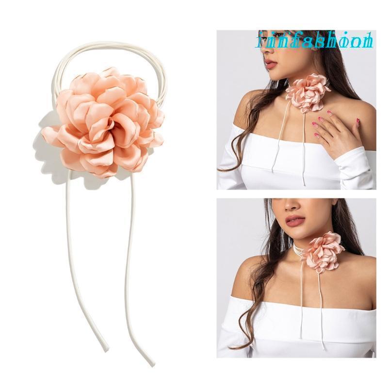 Vòng cổ Mặt Hoa Hồng Lớn Đơn Giản Thời Trang Dành Cho Nữ