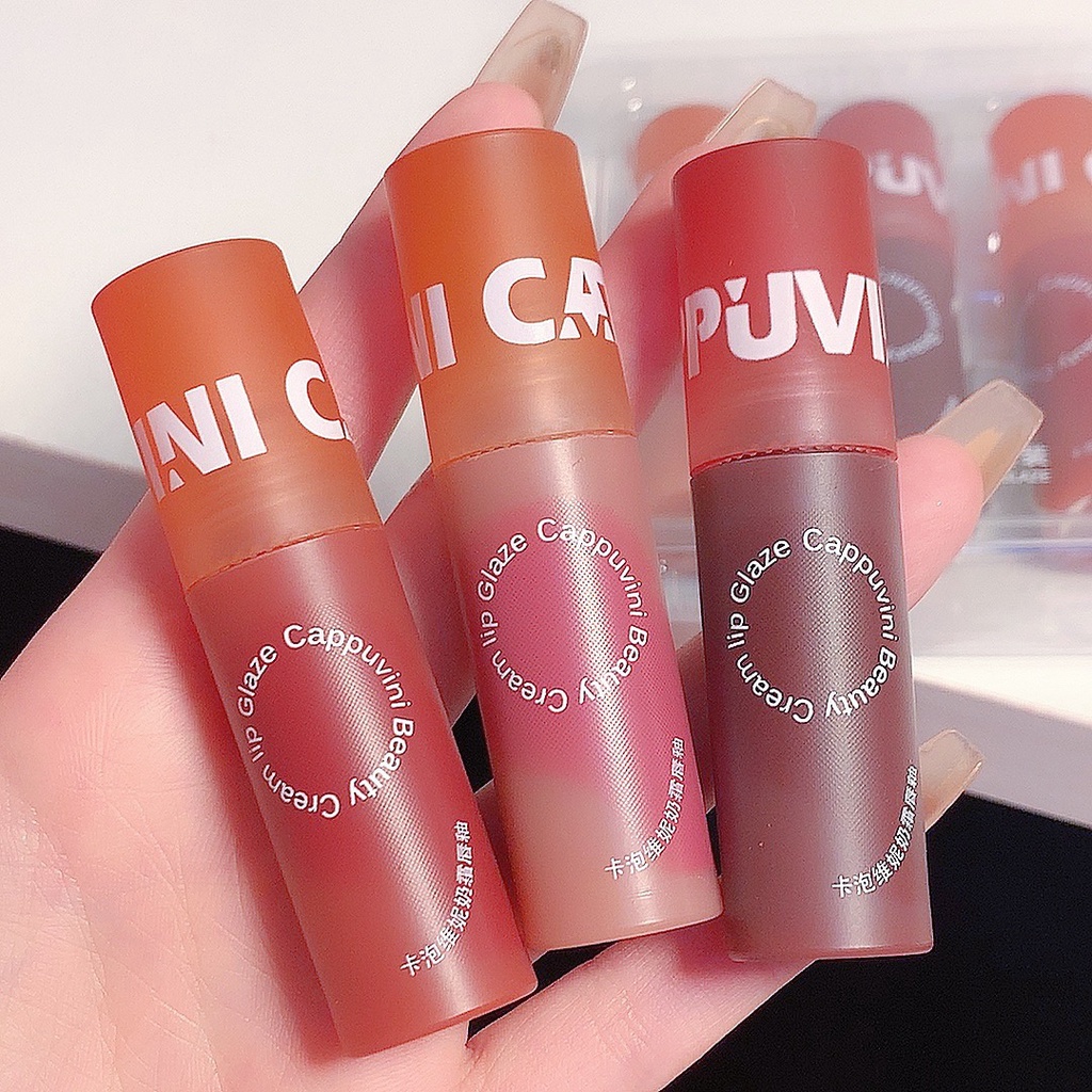 Set 3 Thỏi Son Kem Tông Nhung Lì Cappuvini