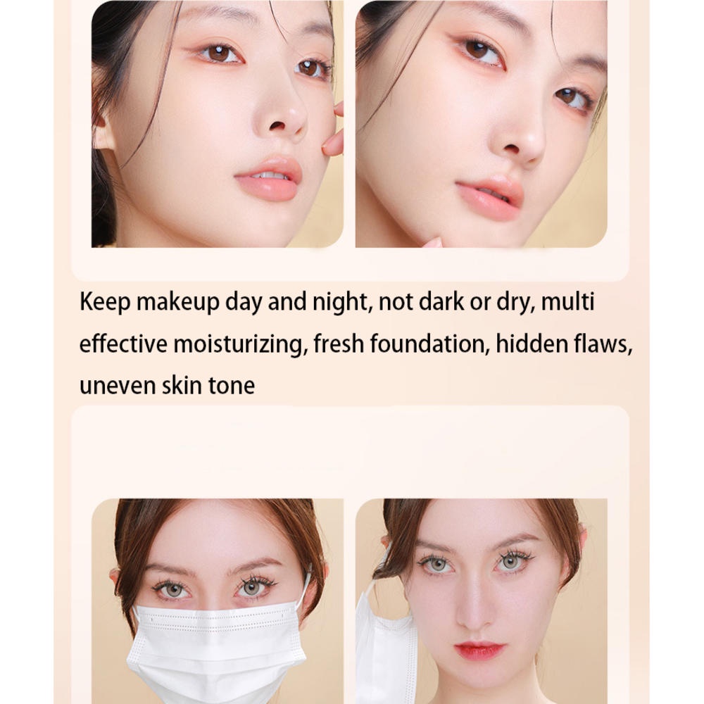 Kem Nền Dạng Lỏng Che Khuyết Điểm Mềm Mịn Dưỡng Ẩm Kiểm Soát Dầu Chống Nước Chống Mồ Hôi Lâu Trôi