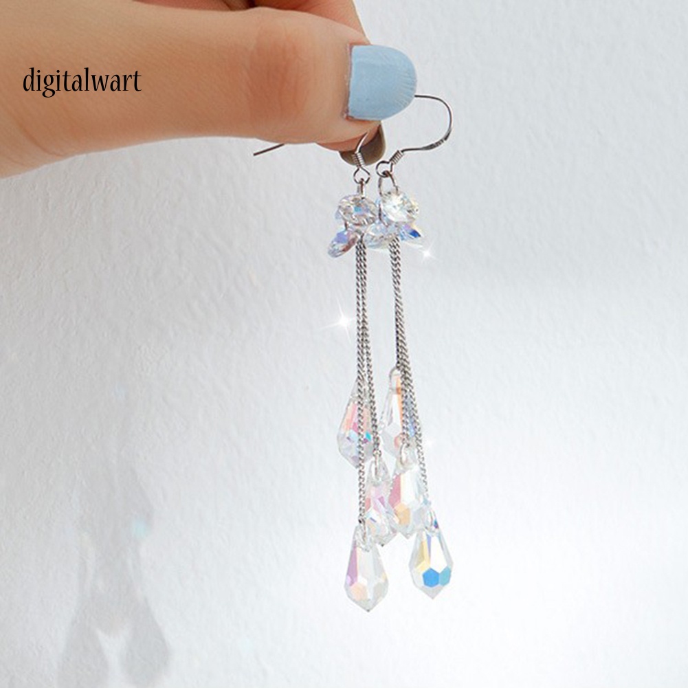 Kỹ Thuật Số| Bông Tai DạNg DàI Tua Rua ĐíNh Đá NhiềU MàU ThờI Trang