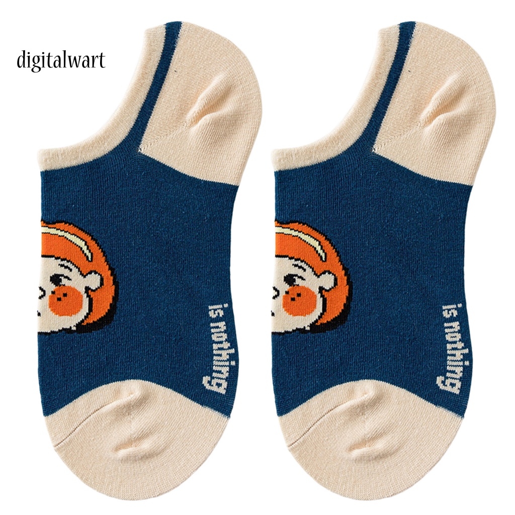 Kỹ Thuật Số| 1 Đôi Vớ Siêu Mềm Mại Thấm Hút Mồ Hôi Chống Trượt In Họa Tiết Hoạt Hình Dễ Thương