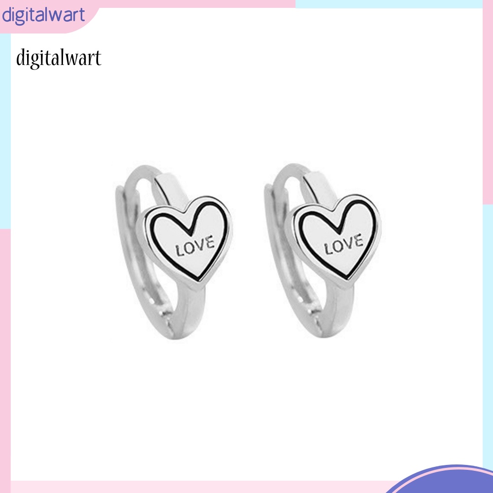 Kỹ Thuật Số| Khuyên Tai Kim Loại Hình Trái Tim Thời Trang Cho Nữ