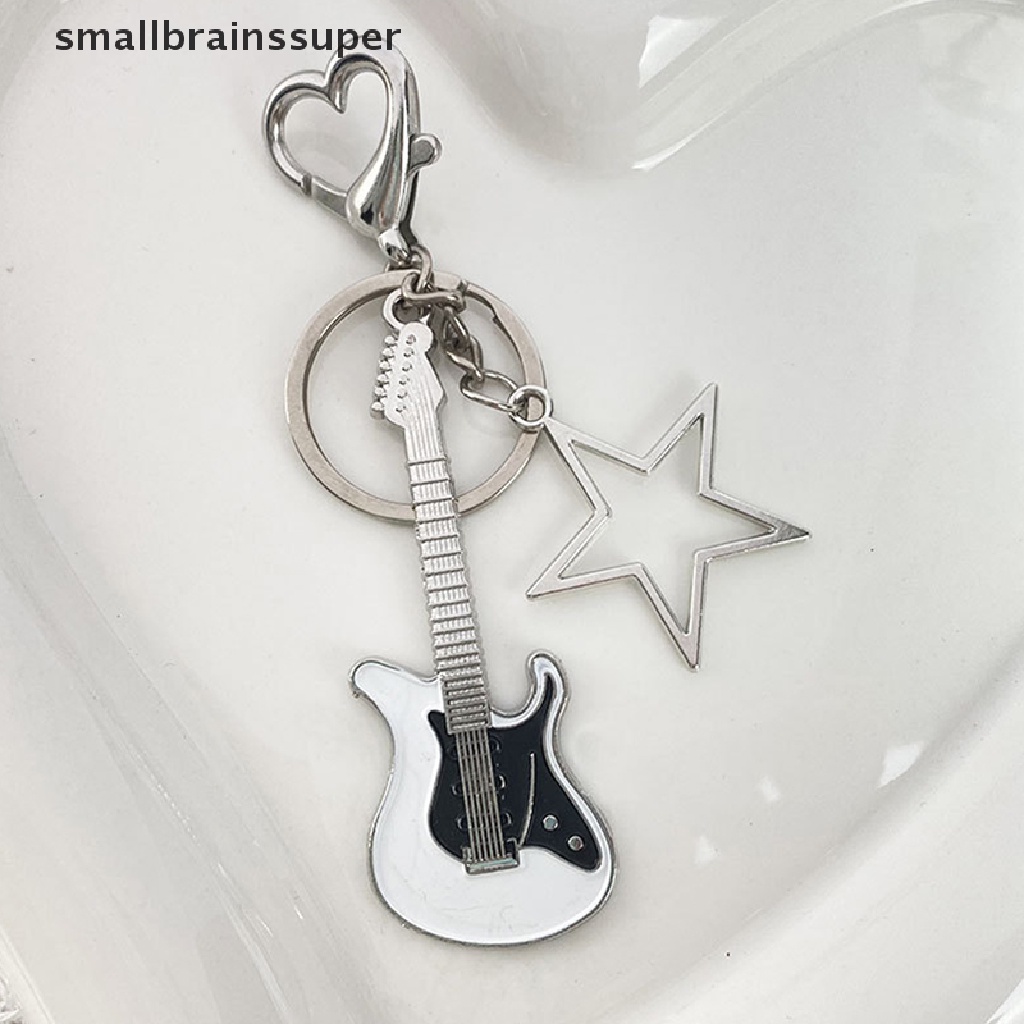 Móc Khóa Hình Đàn Guitar Harajuku Y2k / Ngôi Sao / Trái Tim Phong Cách Vintage Thời Trang Cho Nữ