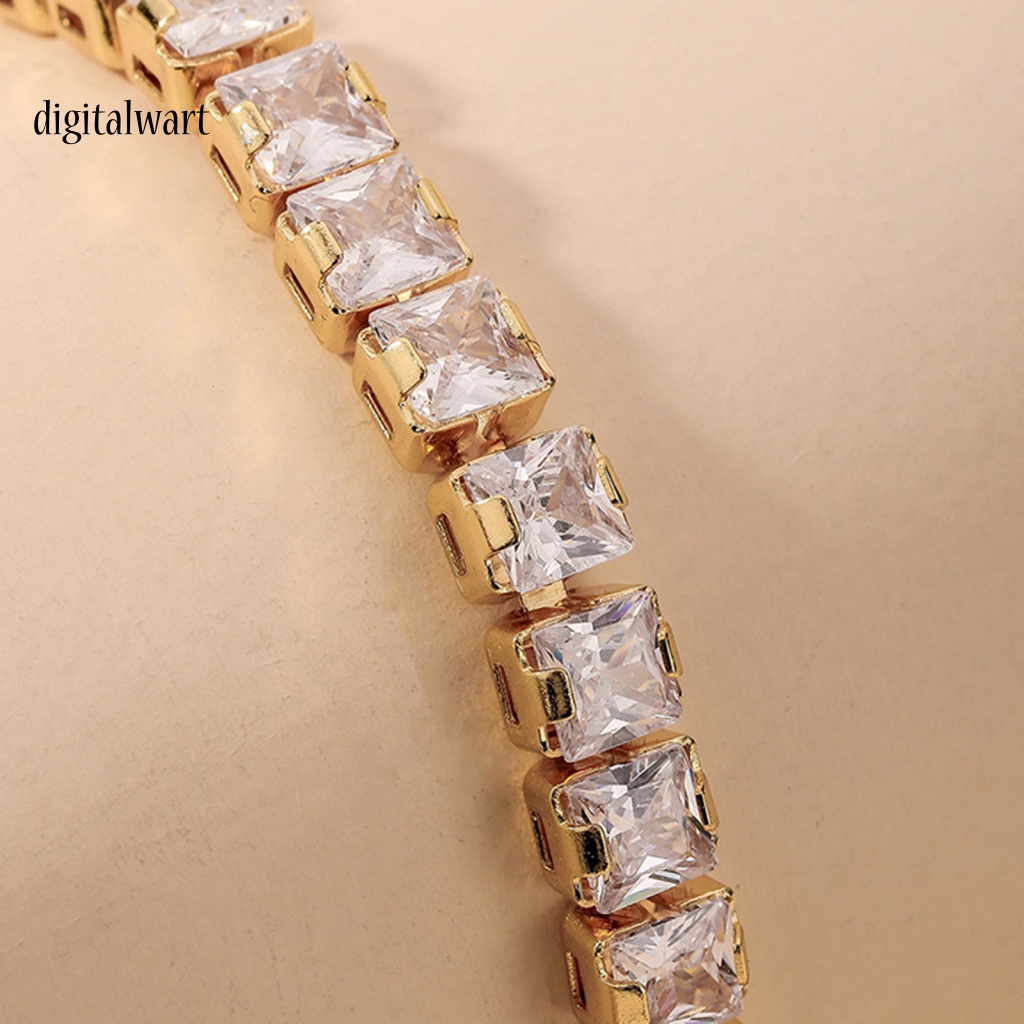 Kỹ Thuật Số| Vòng Tay Đính Đá Zircon Trọng Lượng Nhẹ Lấp Lánh Thời Trang Cho Nữ