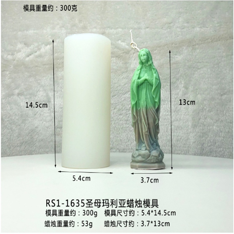 Khuôn Silicone Làm Nến Thơm Hình Tượng Phật Quan Âm 3D DIY