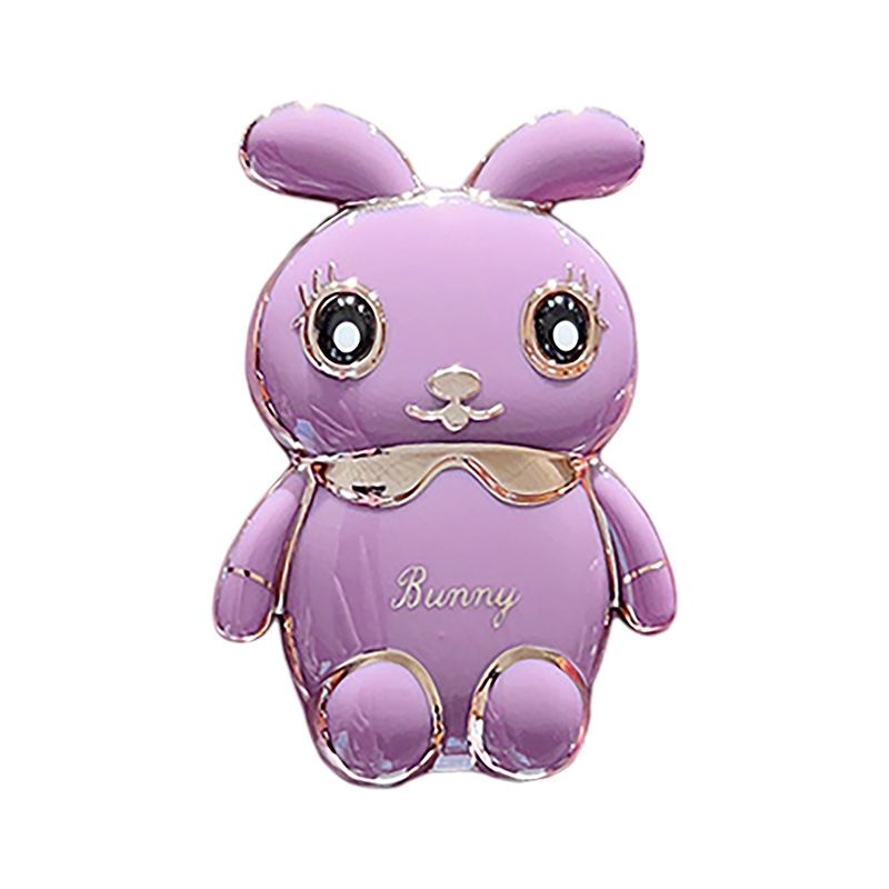 Giá Đỡ Điện Thoại Di Động Dạng Gập Hình Thỏ Mạ Màu Dễ Thương Có Nút Đẩy Và Kéo Và Kéo