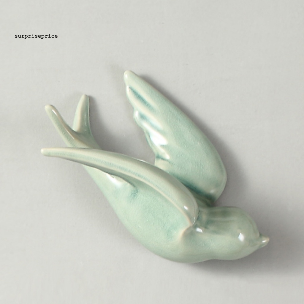 Phụ Kiện Treo Tường Trang Trí Hình Chú Chim 3D Bằng Gốm