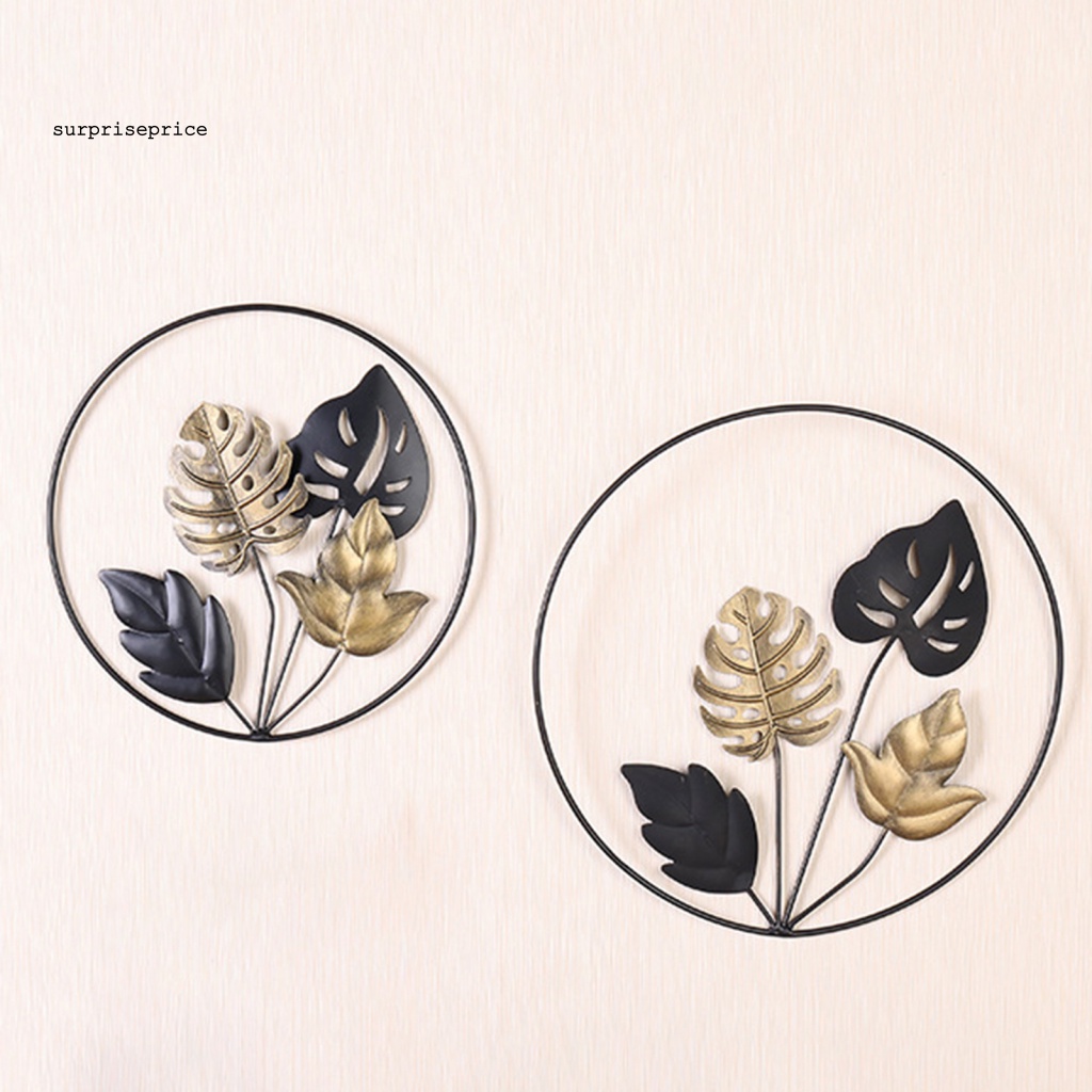 Set 2 Phụ Kiện Lá Treo Tường Bằng Sắt Chống Biến Dạng Trang Trí Nhà Cửa