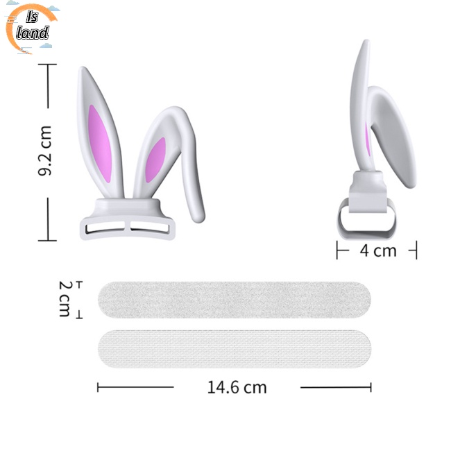 Phụ Kiện Trang Trí Tai Nghe Bằng Silicon Hình Tai Thỏ Dễ Thương