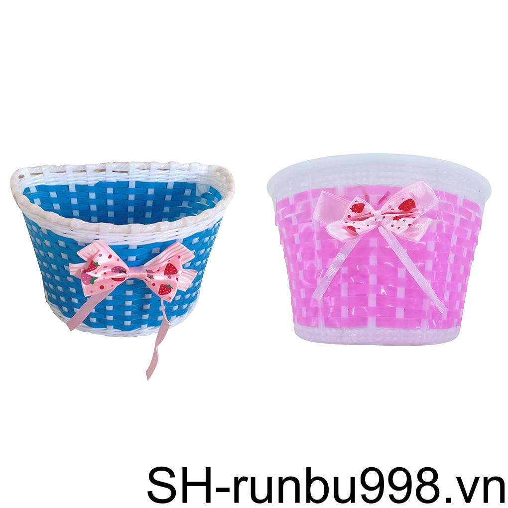 Giỏ Xe Đạp Thắt Nơ Trước Dễ Thương Cho Bé Gái