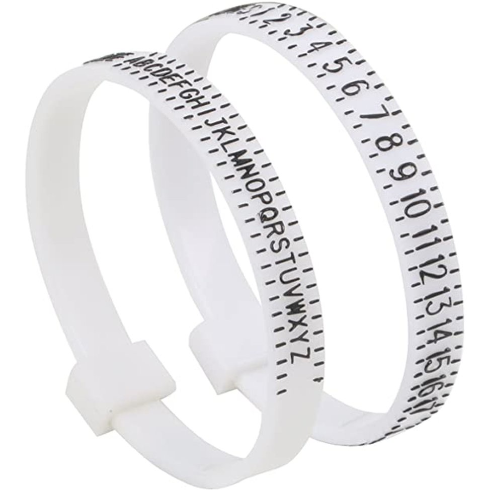 Size Ring Sizer Measure Finger Size Plastic Finger Sizing Measurement Belt