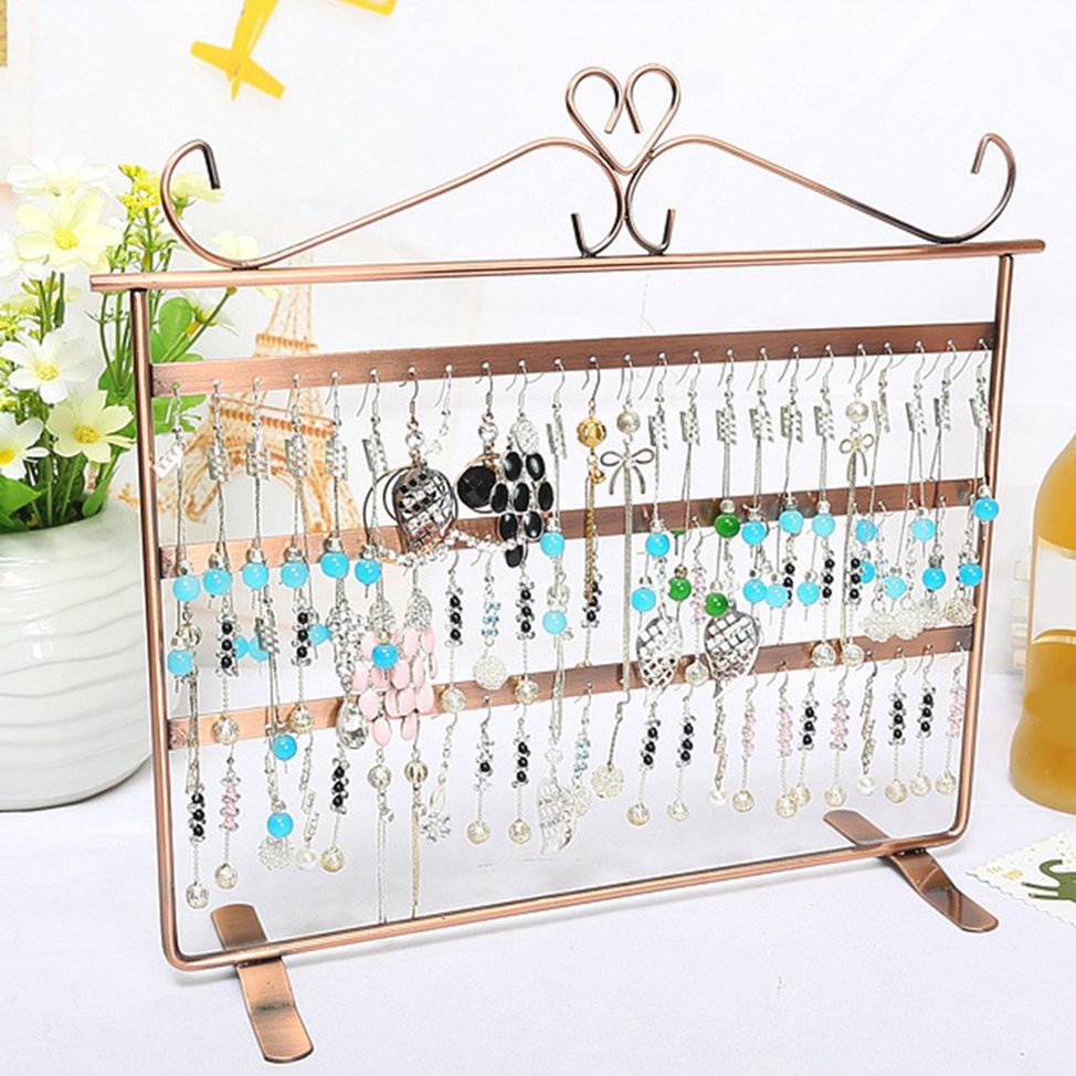 72 Hole Earrings Ear Studs Display Holder Stand Jewelry Organizer Rack