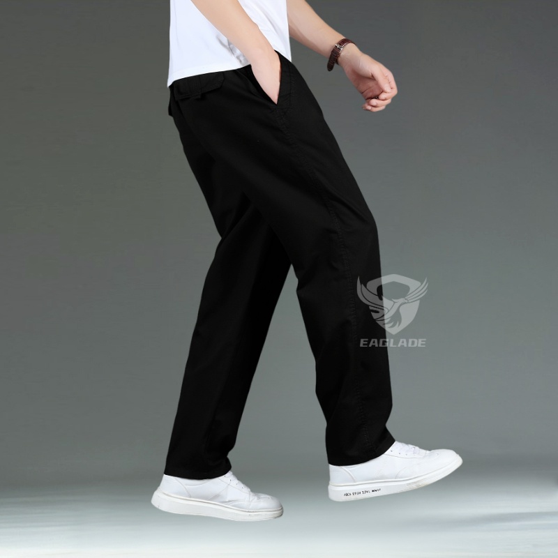 Quần Túi Hộp Vải Cotton Màu Đen Cá Tính Cho Nam FC2226