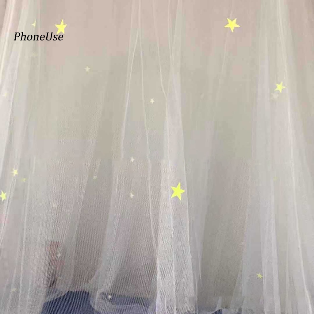 Lều Chống Muỗi / Côn Trùng Bằng PU Họa Tiết Ngôi Sao Dạ Quang Nhỏ Gọn