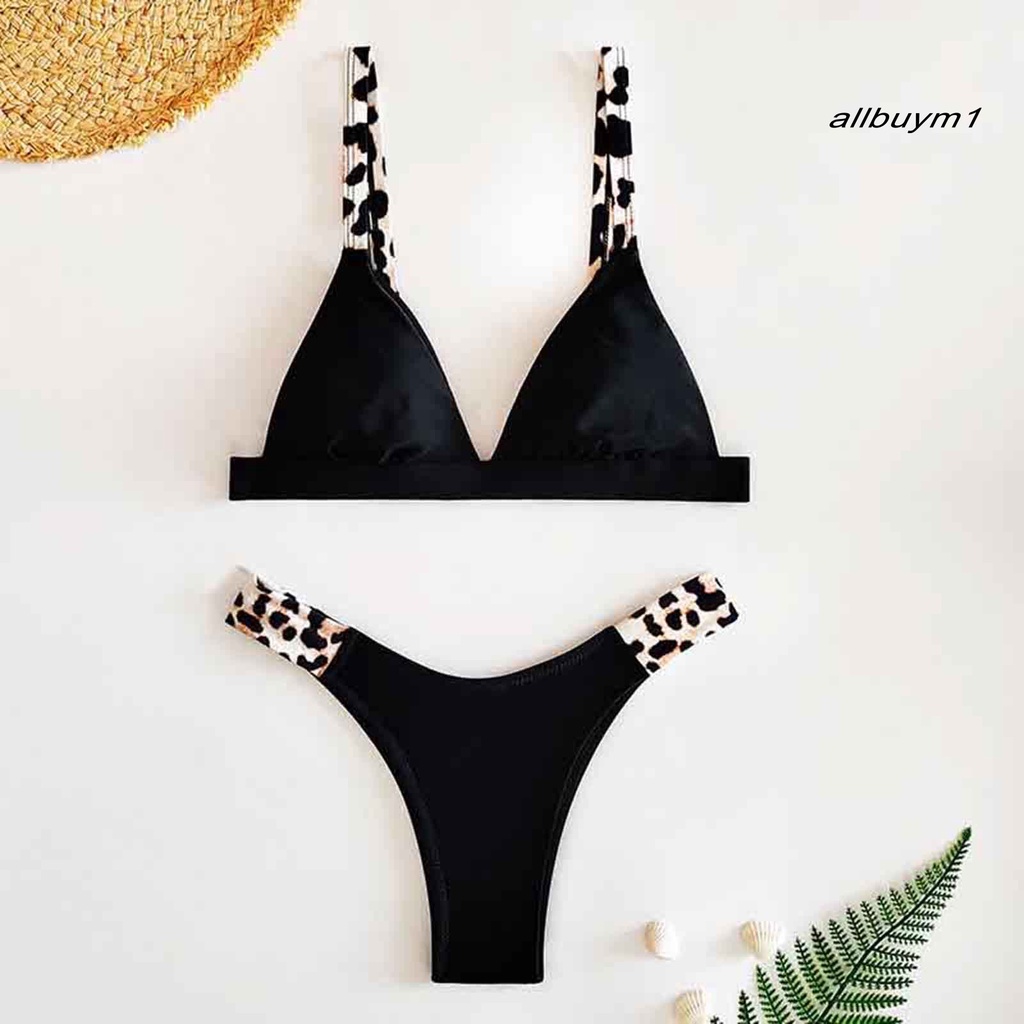Bộ Bikini 2 Mảnh Họa Tiết Da Báo Quyến Rũ Cho Nữ