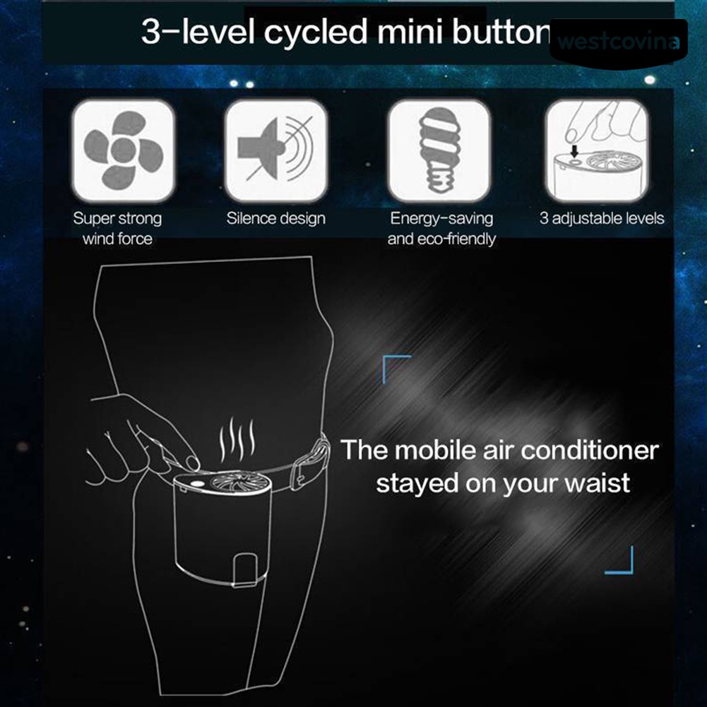 W🅢Quạt Điều Hòa Không Khí Mini Di Động Kèm Sạc USB Tiện Dụng Cho Mùa Hè