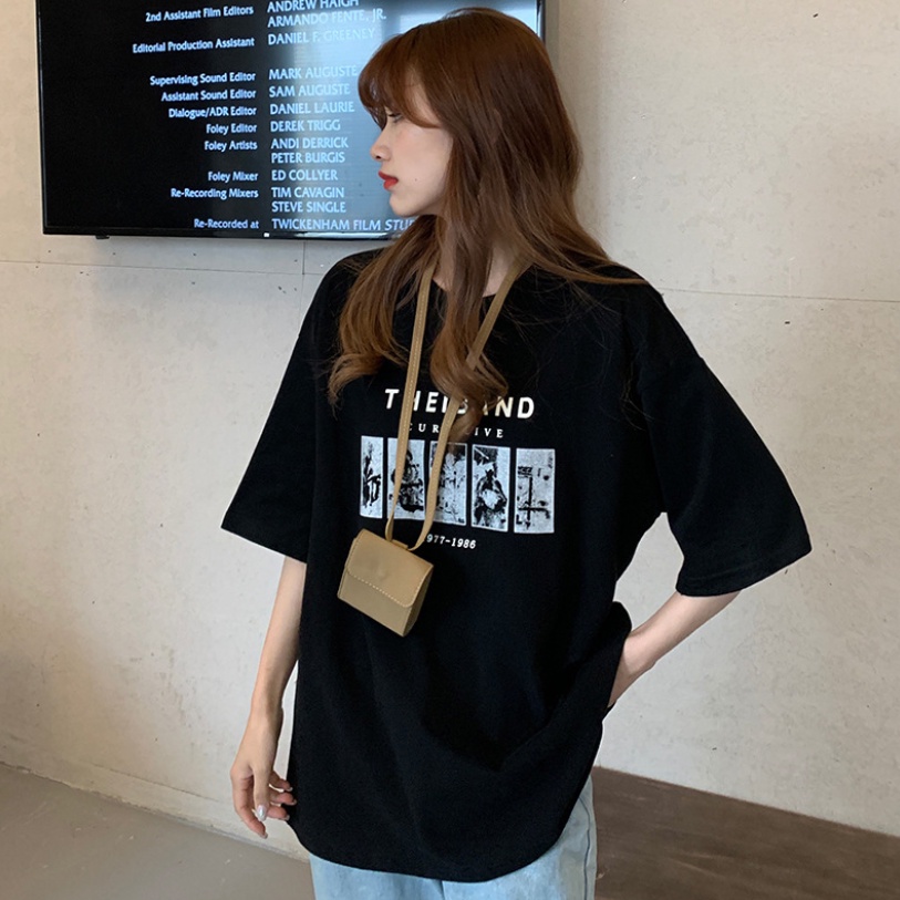 Áo Thun Dáng Rộng In Họa Tiết Hoạt Hình Phong Cách Hàn Quốc Thời Trang 2023