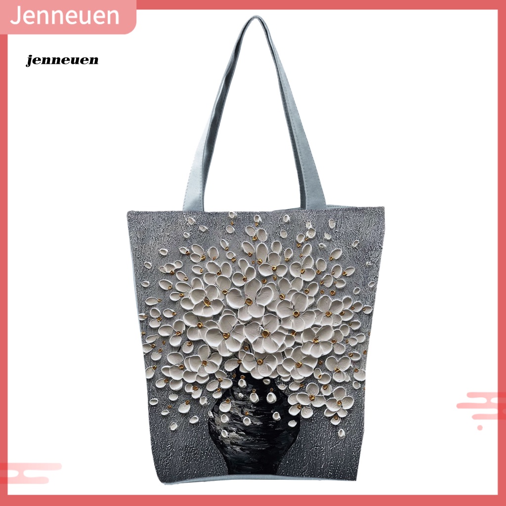 Jen Top Túi Đựng Đồ Mua Sắm Sơn Dầu Cầm Tay Chống Mài Mòn Thời Trang Cho Nữ