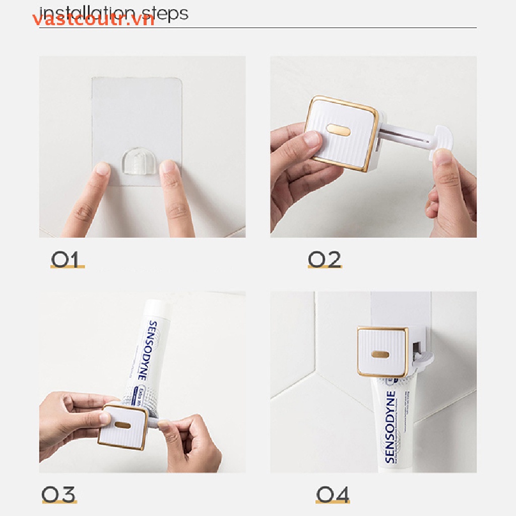 Dụng Cụ Ép Kem Đánh Răng Gắn Tường Tiện Lợi