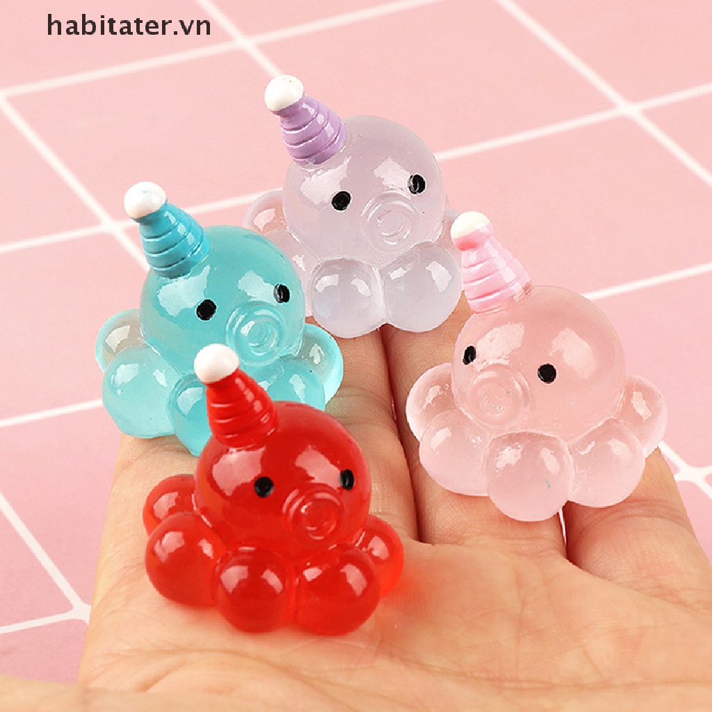 1 Tượng Bạch Tuộc Mini Phát Quang Dùng Để Trang Trí Tiểu Cảnh