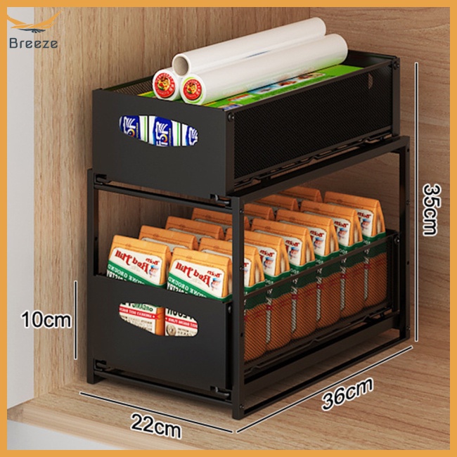 Kệ Đựng Đồ Sức Chứa Lớn Có Thanh Trượt Gắn Dưới Bồn Rửa Chén / Ngăn Kéo Cho Nhà Bếp Nhà Tắm