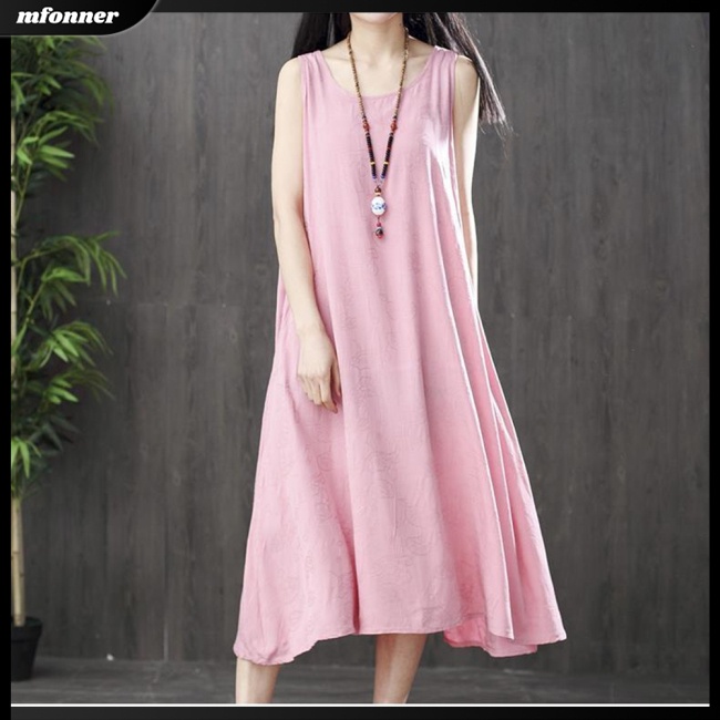 Đầm Dài Không Tay Màu Sắc Thời Trang Mùa Hè Cho Nữ