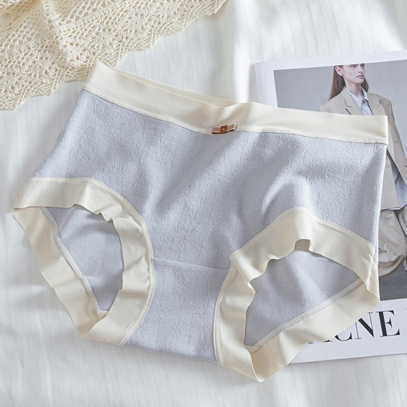 Xiangbao Quần Lót Cotton Jacquard Mềm Mại Co Giãn Lưng Vừa Đính Nơ Đáng Yêu Dành Cho Nữ Không Hiển Thị