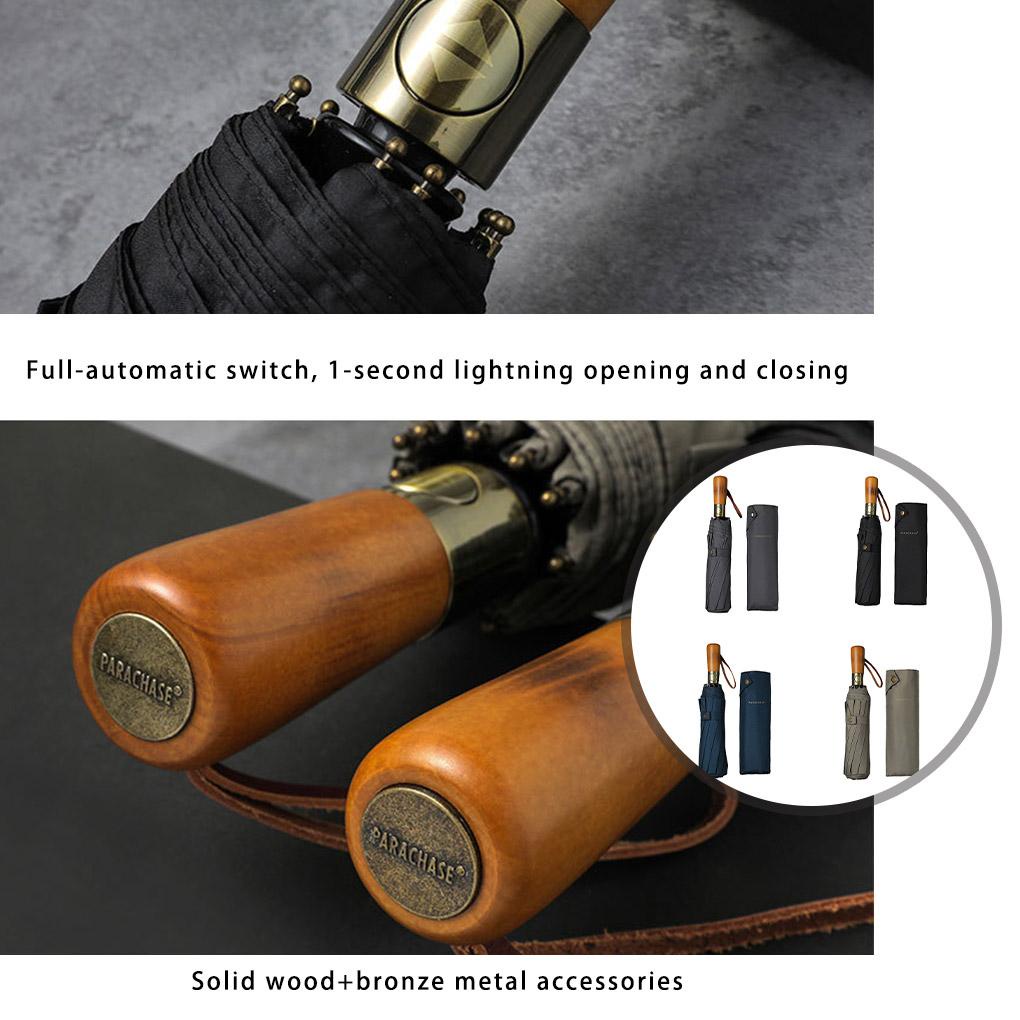 (runbu) Dù Gấp Tự Động Hai Lớp Bumbershoot Che Nắng Và Mưa Parasol Cho Du Lịch Nam Và Nữ