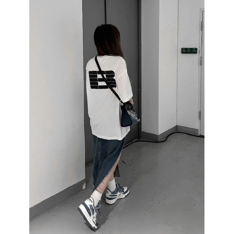 Chân váy jean Chữ A Lưng Cao Phong Cách Hong Kong Thời Trang Mùa Hè Cho Nữ