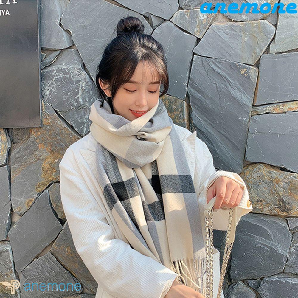 Khăn Choàng Cổ Pashmina Tua Rua Mềm Mại Chống Gió Thời Trang Mùa Đông Cho Nữ