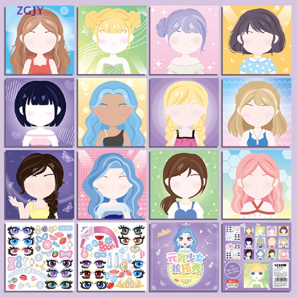 Bộ Đề Can Thay Đổi Công Chúa Trang Điểm Đa Năng Diy Dành Cho Trẻ Em Mới