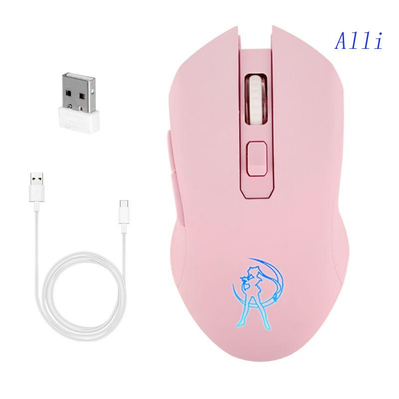 1 Chuột Không Dây Chơi Game Có Đèn Nền RGB 2.4G