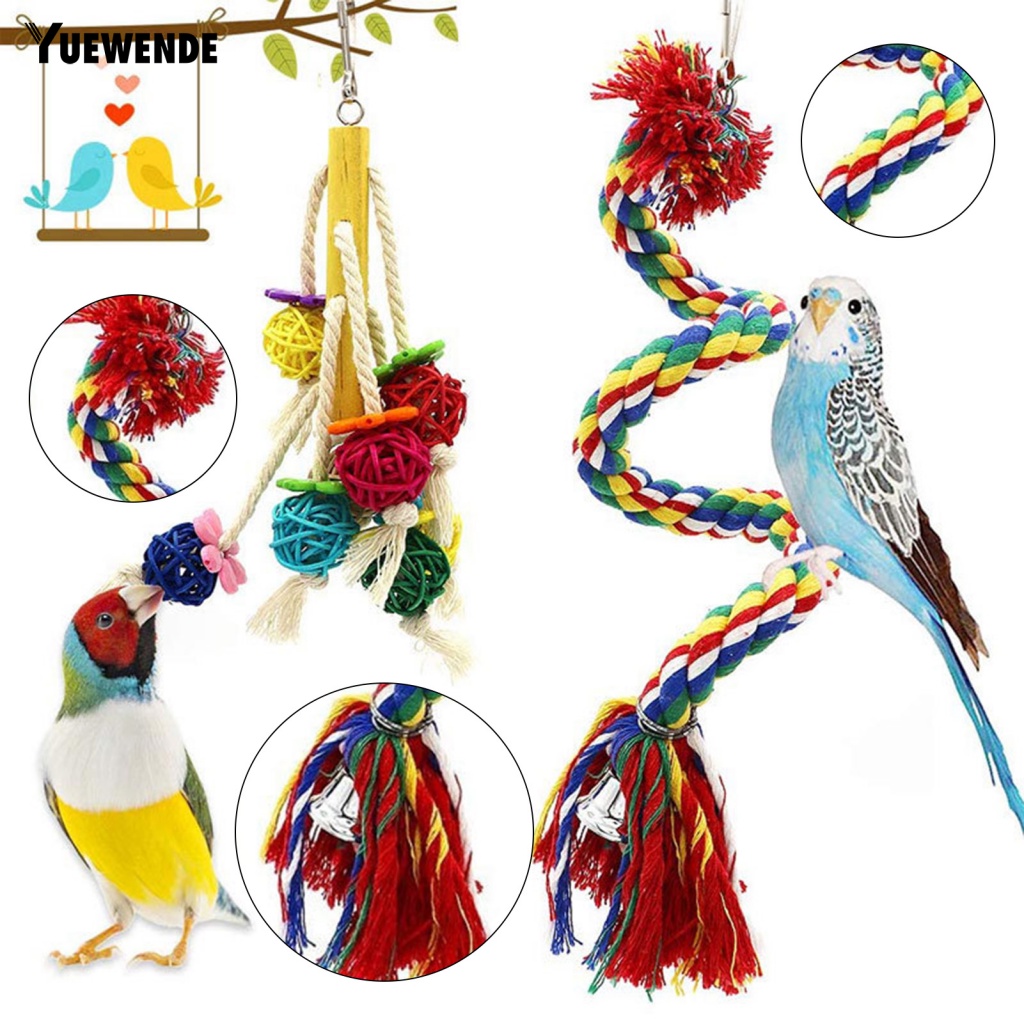 Set 6 Đồ Chơi Đứng Dễ Lắp Đặt Cho Chim Vẹt