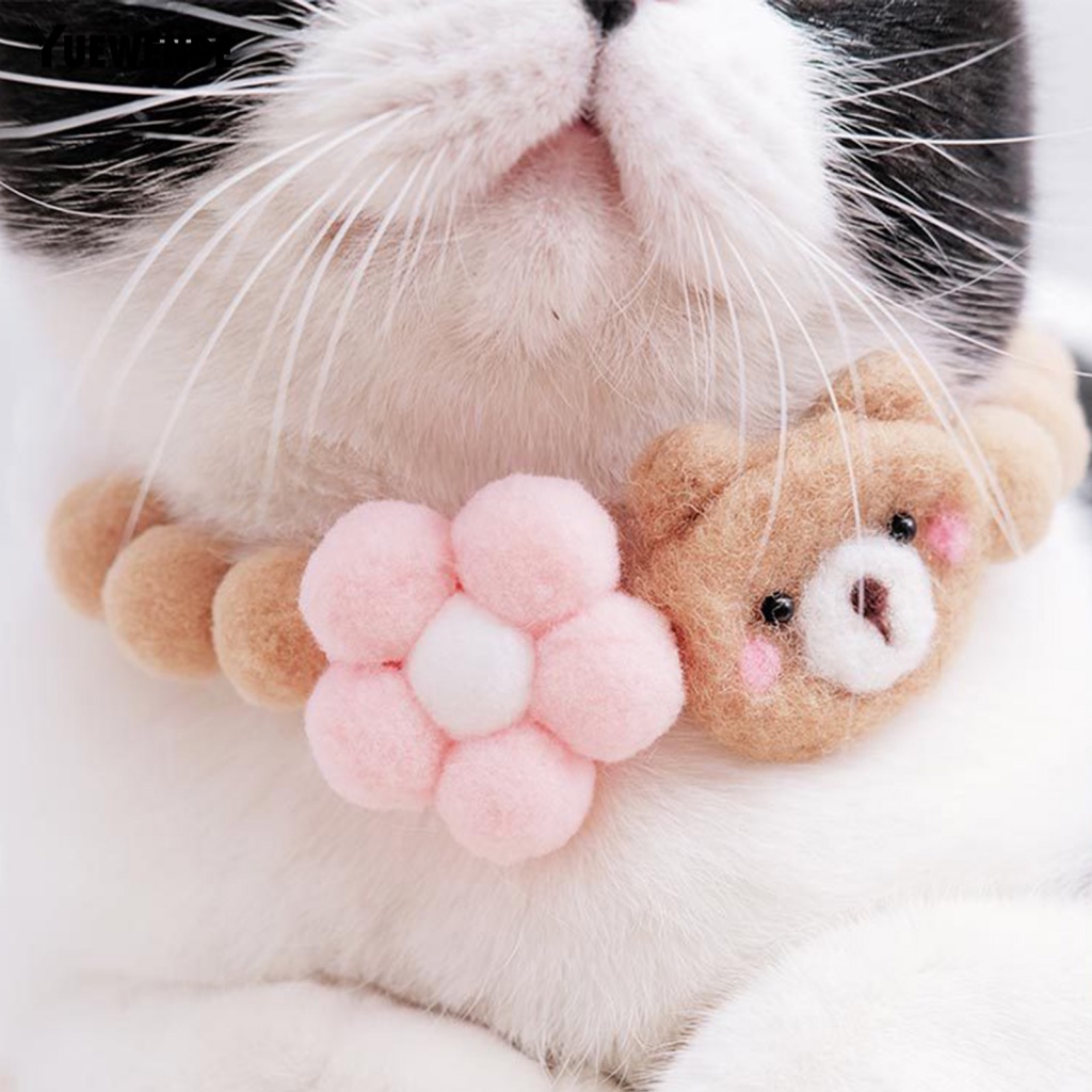 Vòng Cổ Gắn Quả Bông Mềm 3 Kích Cỡ Cho Thú Cưng