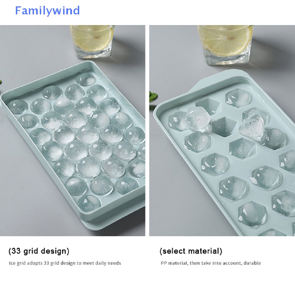 1 Khay Làm Đá Hình Cầu 3D Bằng Nhựa Có Nắp