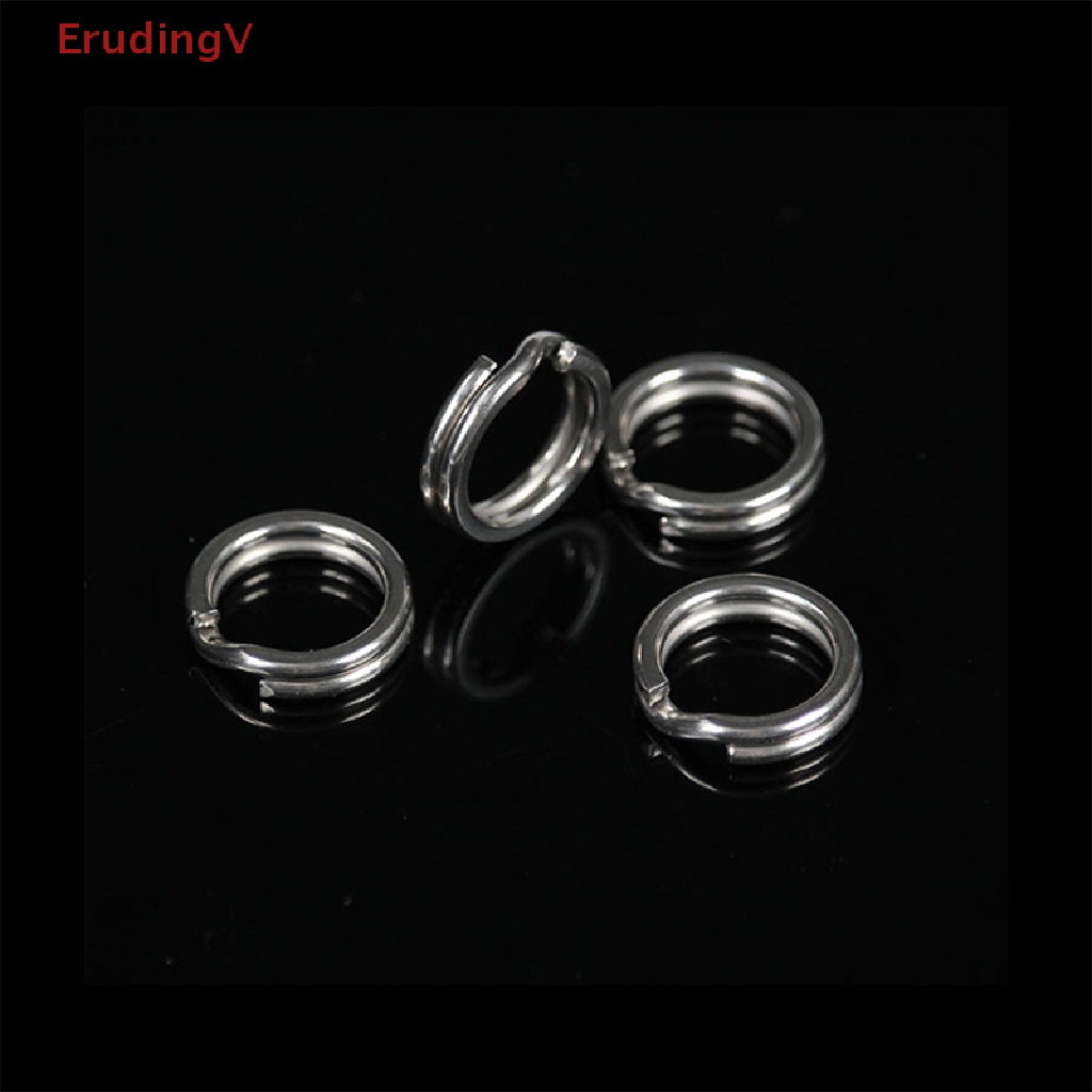 Set 100 Vòng Thép Không Gỉ Cứng 2.5-8MM Gắn Mồi Câu Cá Chuyên Dụng