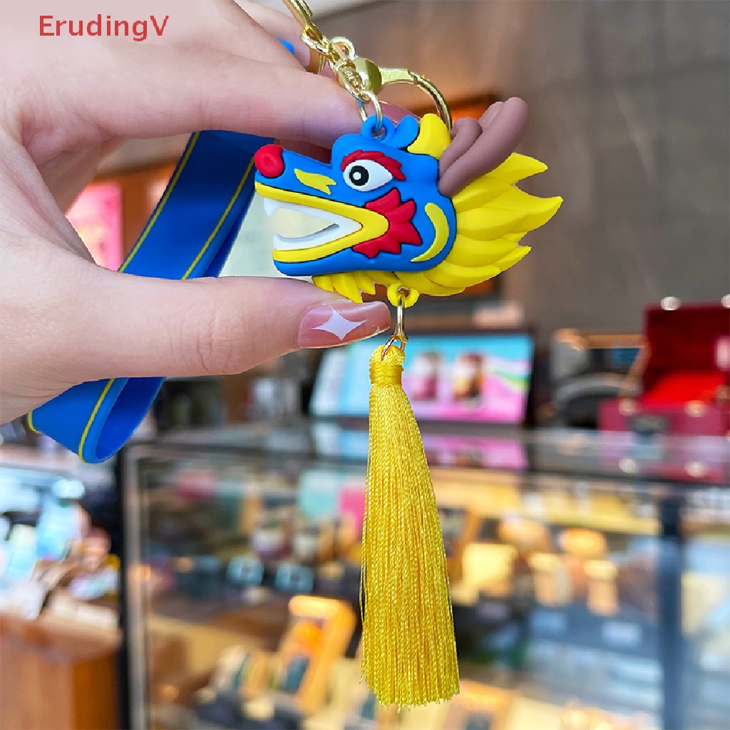 [ErudingV] Móc Khóa Dây Tua Rua Hình Rồng Trang Trí Túi Xách Xe Hơi Lễ Hội